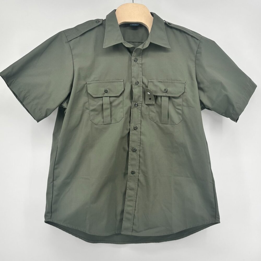 Propper Mens Army Green‎ Short Sleeve Tactical Button-Do Shirt Size XL